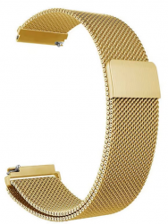 Horlogeband stainless steel goud 22mm