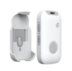 Riemclip wit noodknop Plus 
