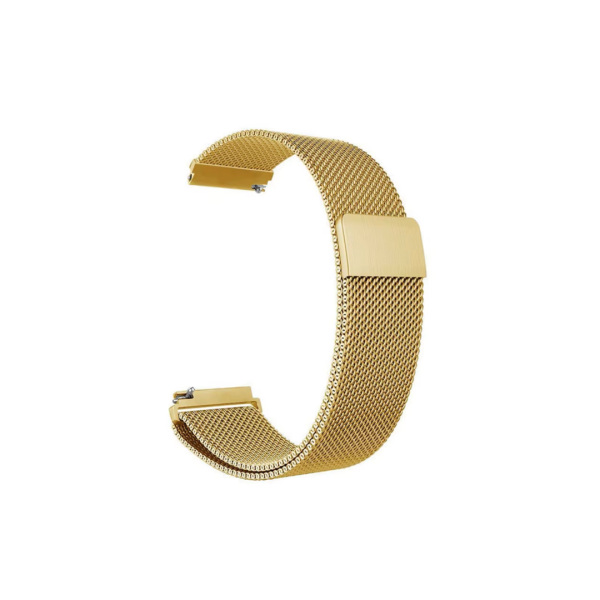 Horlogeband stainless steel goud 22mm