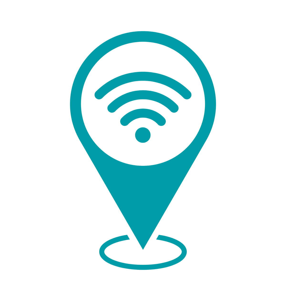 Wifi locatie bepaling icoon